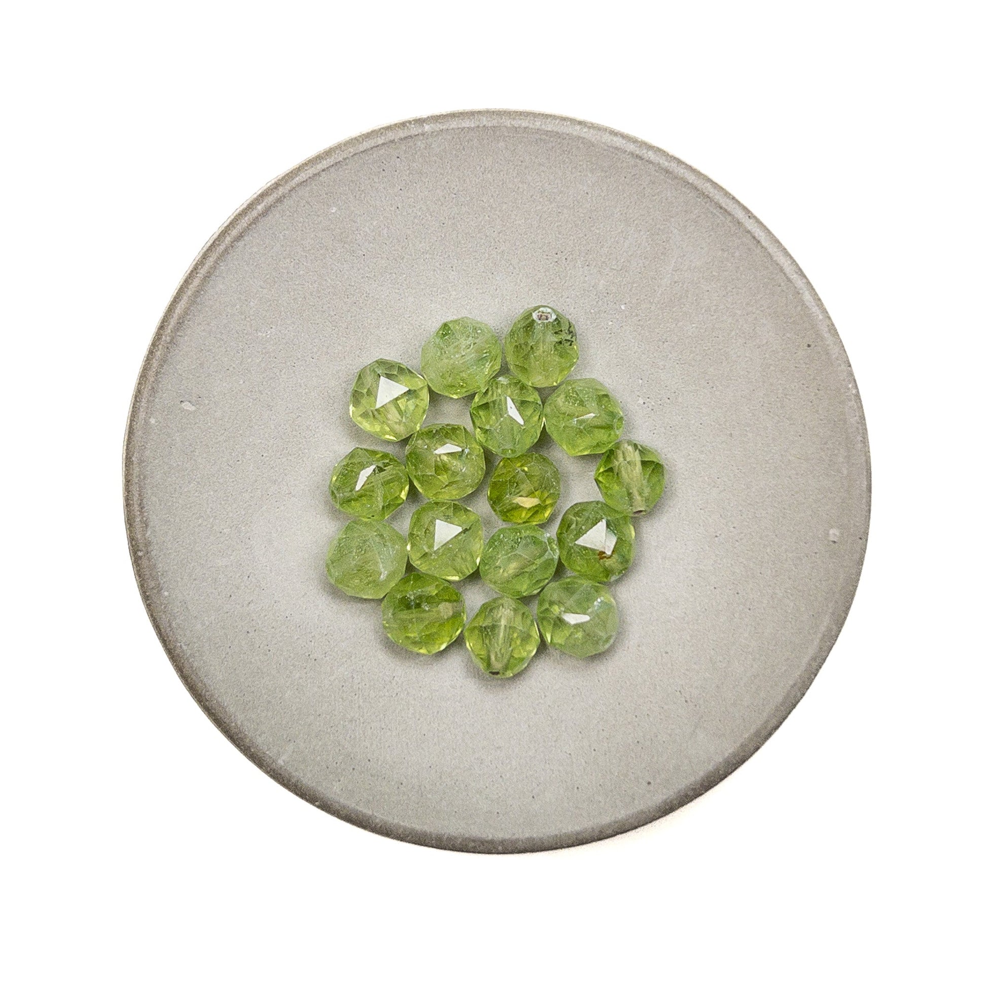 Peridot 6.5mm Faceted Star Cut Bead - 1 pc.-The Bead Gallery Honolulu