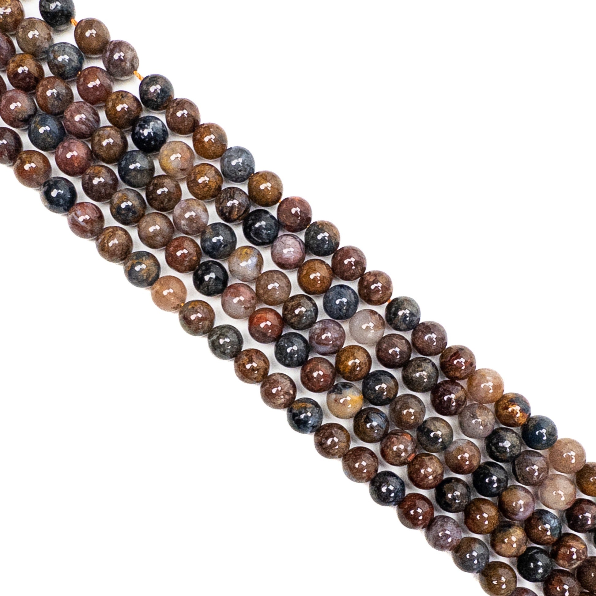 Pietersite 9mm Round Bead - 7.5" Strand-The Bead Gallery Honolulu