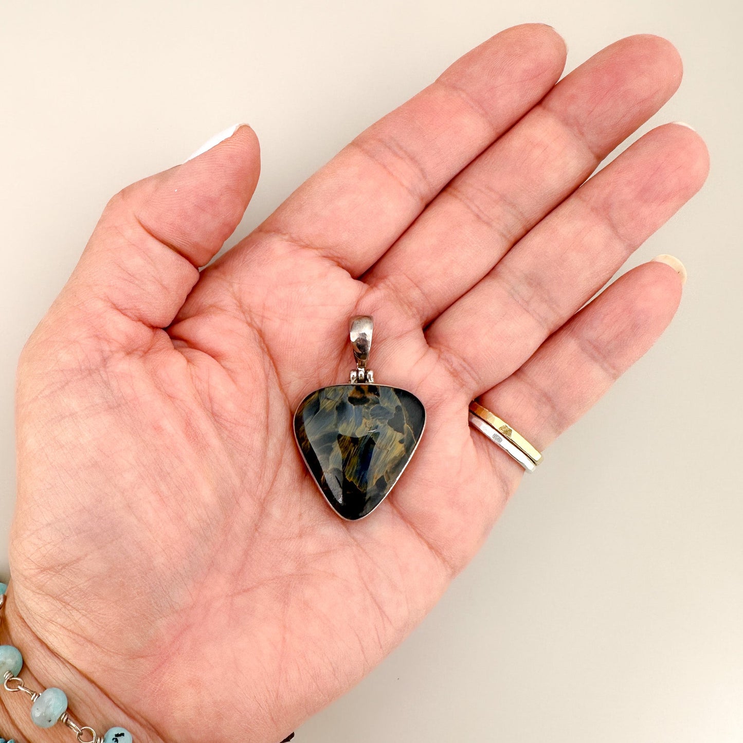 Pietersite Pendant (Sterling Silver) - 1 pc. (P2919)