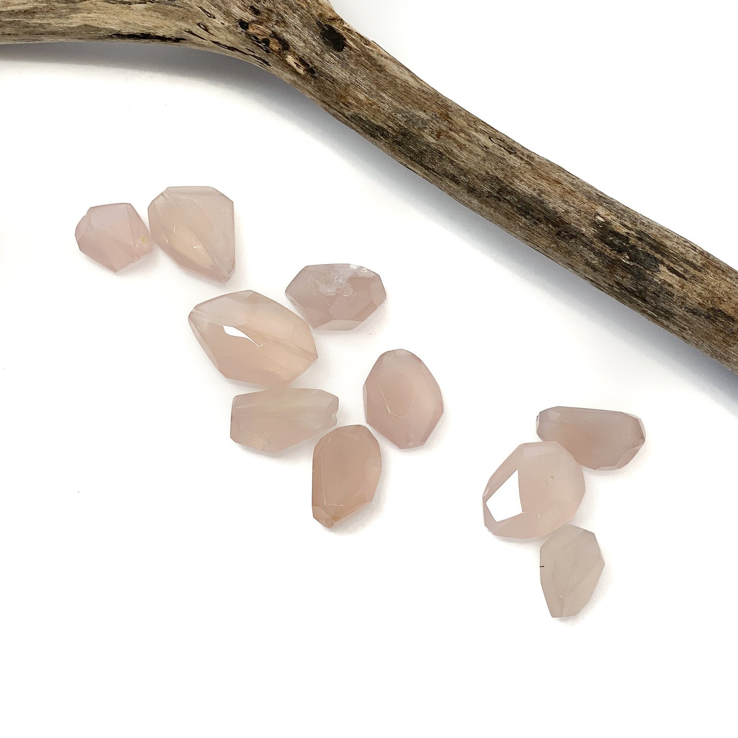 Pink Chalcedony 15-25mm Freeform Focal Bead - 1 pc.