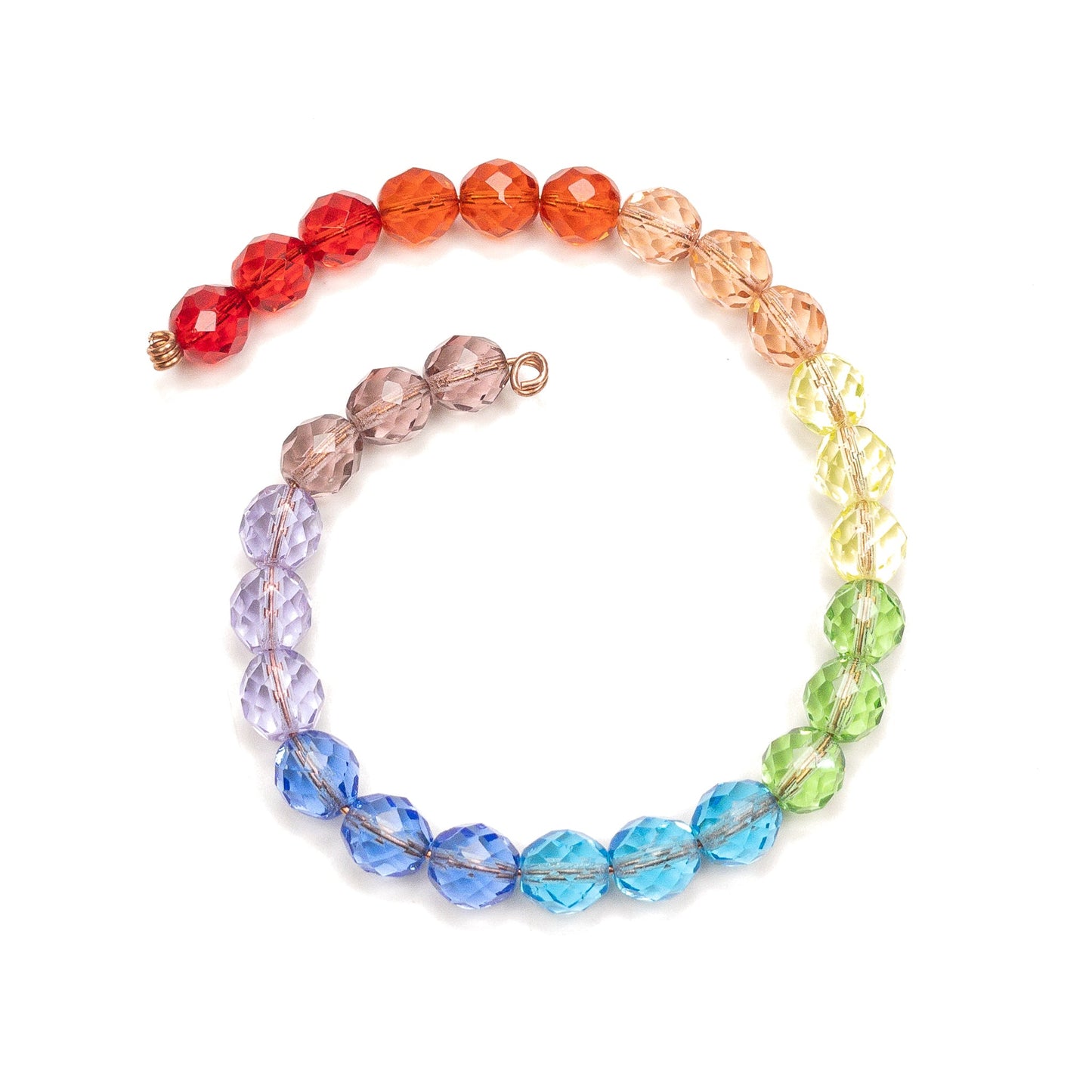 Rainbow Brite 10mm Czech Firepolish Glass Mix - 27 pcs.