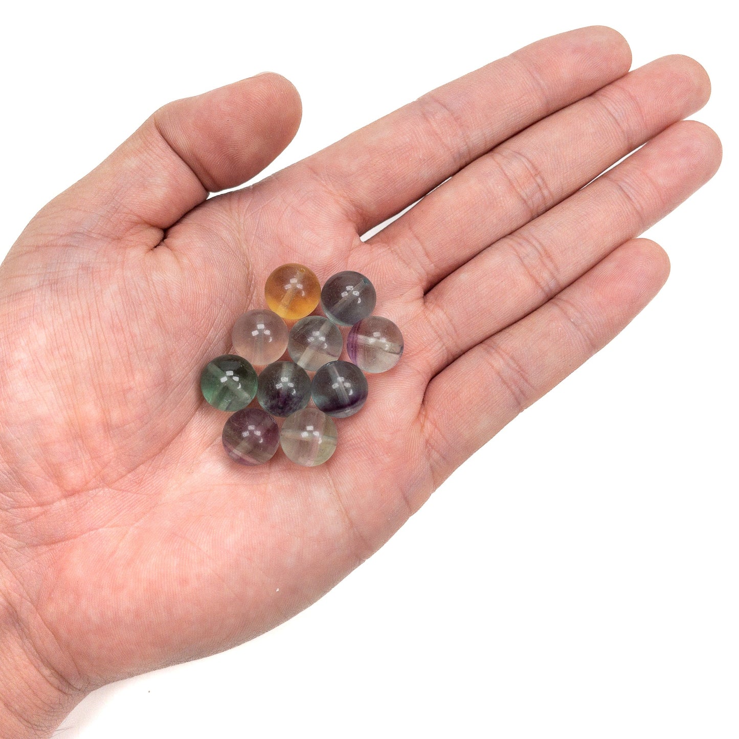 Rainbow Fluorite 11.5mm Round Bead - 1 pc.