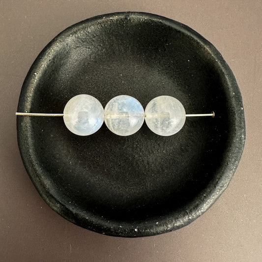 Rainbow Moonstone 10mm Smooth Round Bead - 3 pcs. (P3118)