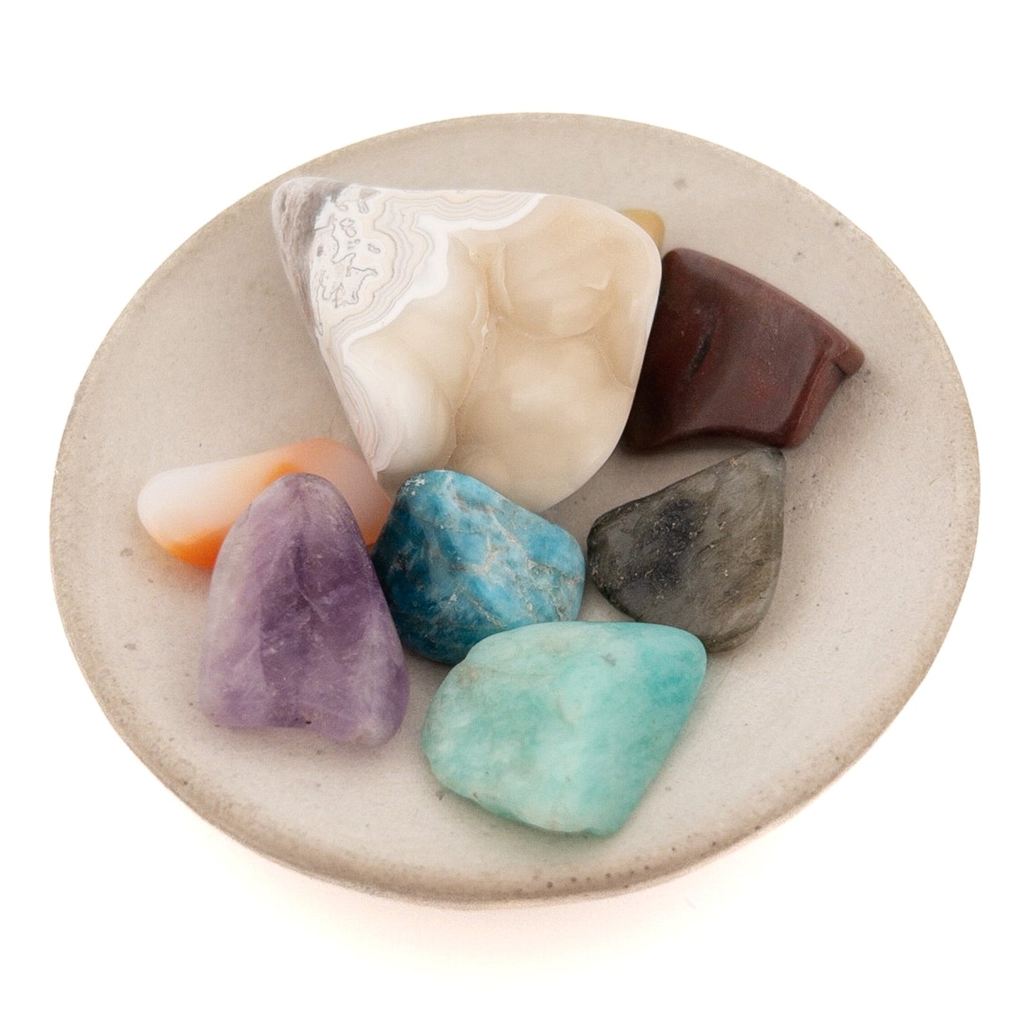 Rainbow Small Tumbled Gemstone Specimen Mix - 7 pcs.