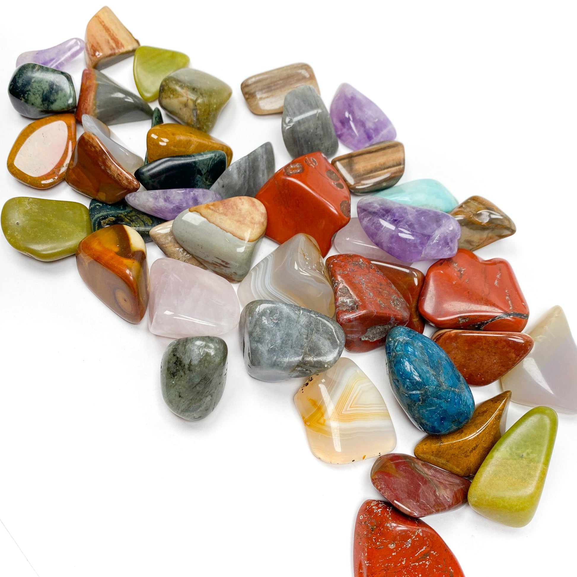 Rainbow Small Tumbled Gemstone Specimen Mix - 7 pcs.