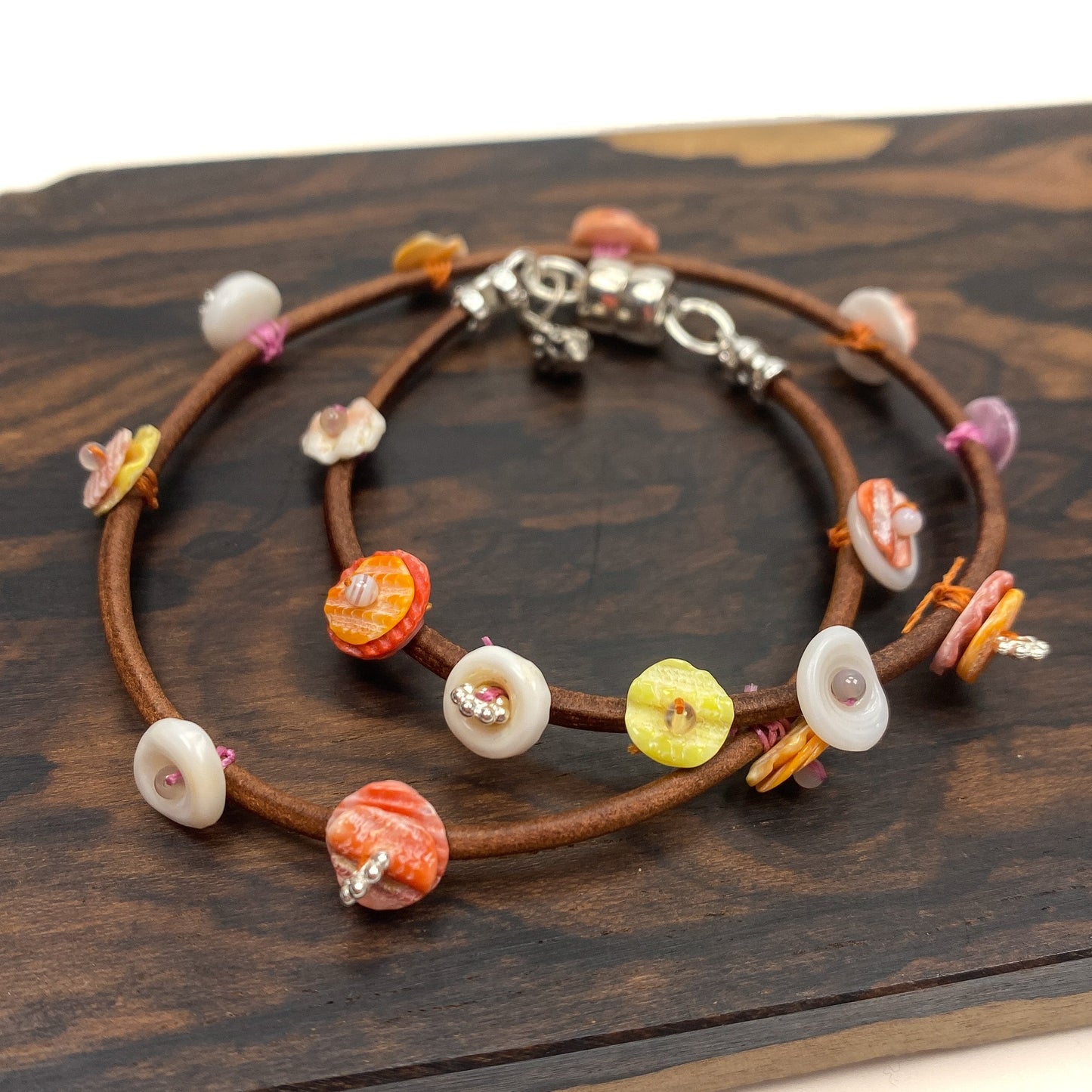 Rainbows and Sunshine Stream of Bubbles Bracelet - Kit or Finished Bracelet