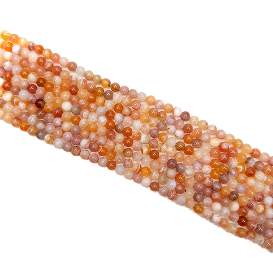 Red Botswana Agate 8mm Round Bead - 7.5" Strand-The Bead Gallery Honolulu