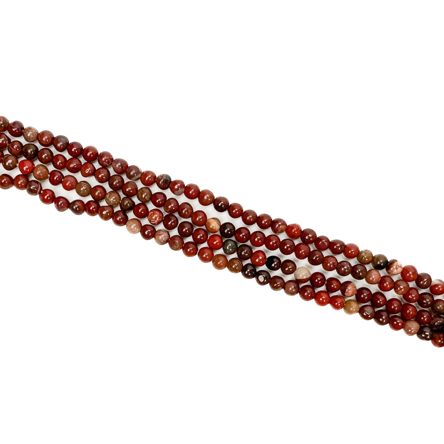 Red Jasper 4mm Smooth Round Bead - 15.5" Strand-The Bead Gallery Honolulu