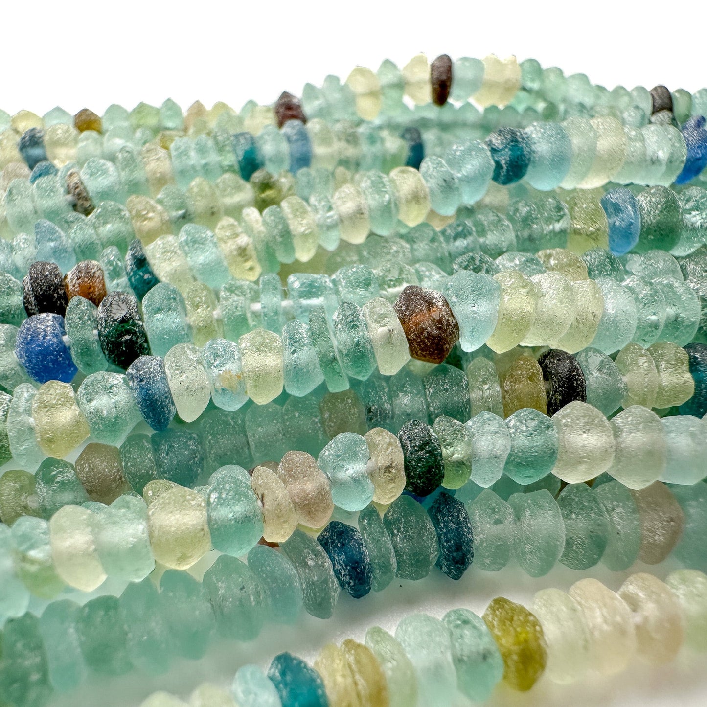 Roman Glass 4mm Saucer Rondelle Bead - 1 strand-The Bead Gallery Honolulu