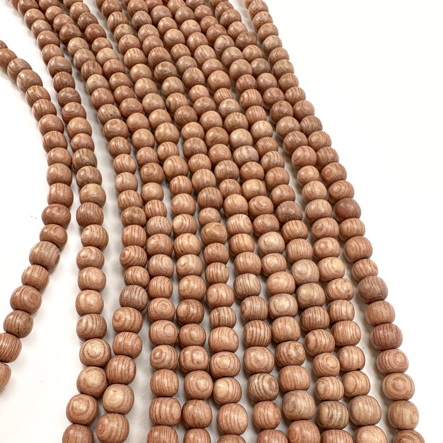 Rosewood Polished Finished Round Bead - 3, 4, 5mm - 16" Strand (GEM2194)