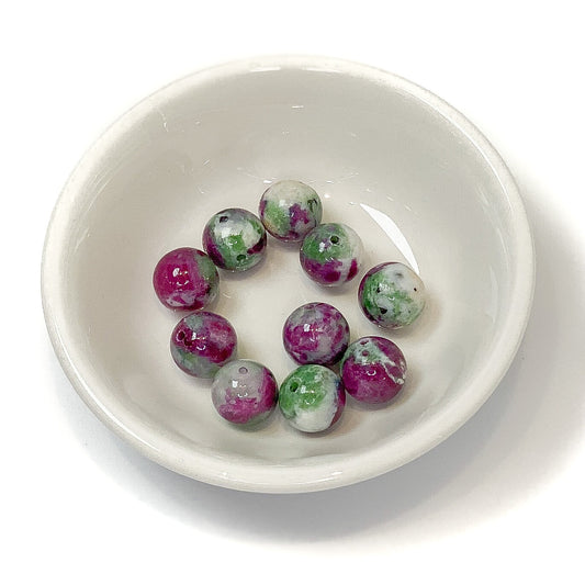 Ruby in Zoisite 10.5mm Round Bead - 1 pc. (P2013)