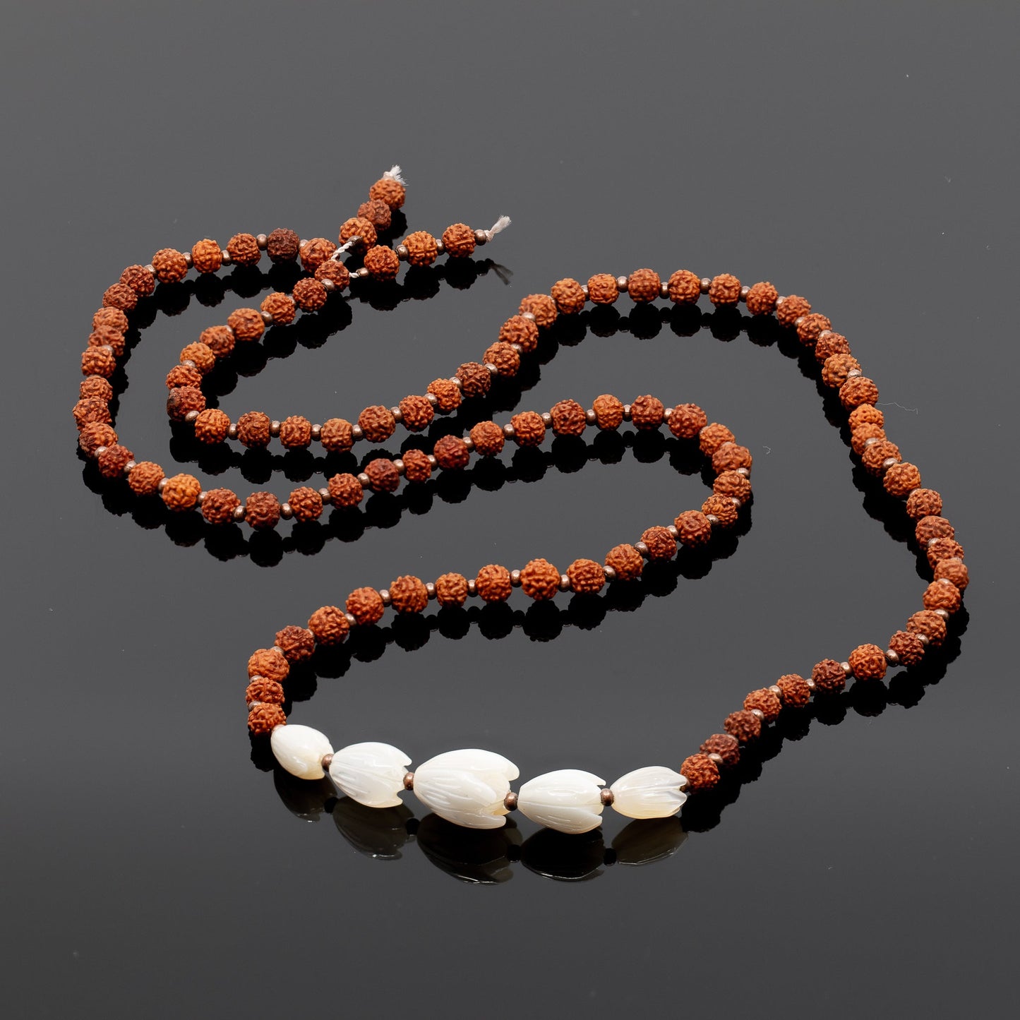 Rudraksha 4mm Round Bead - 18" Strand