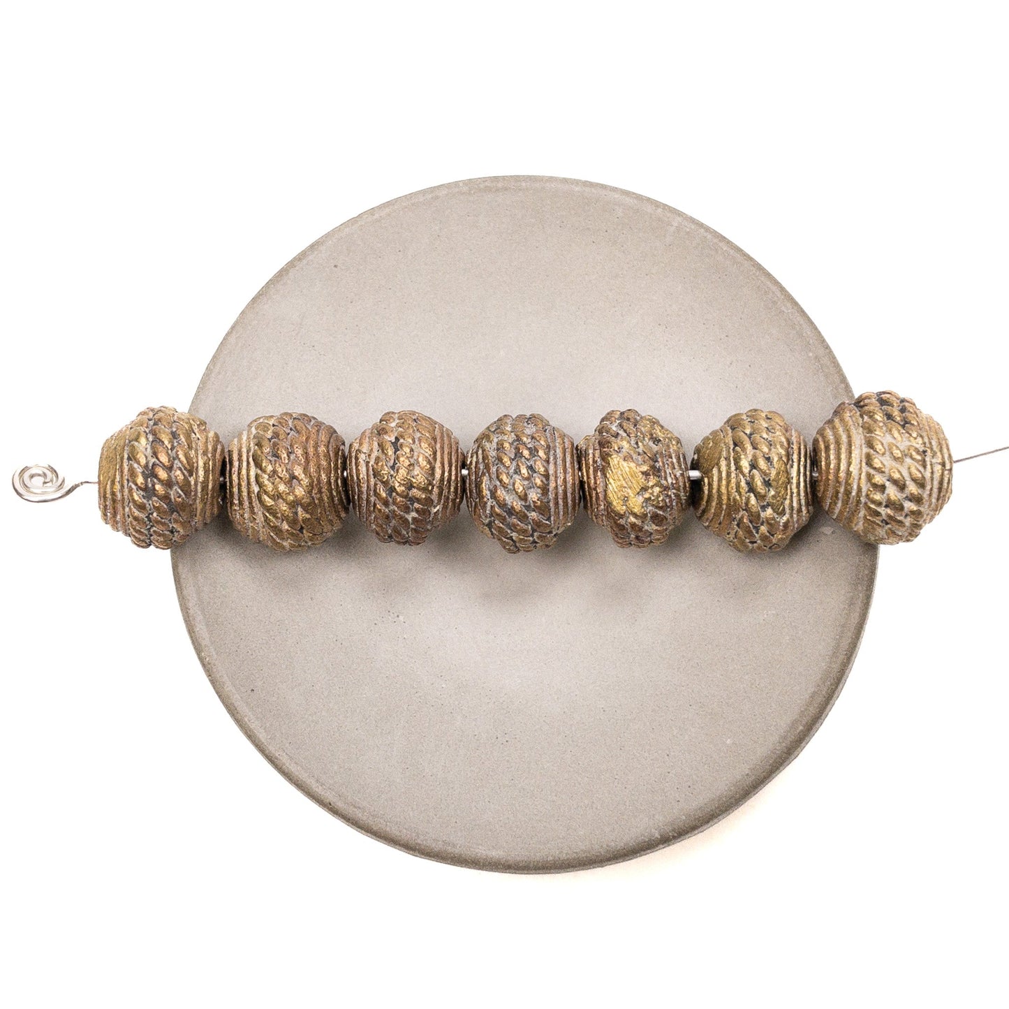 Rustic African Brass Bead Mix (5 Options Available) - 7 pcs.