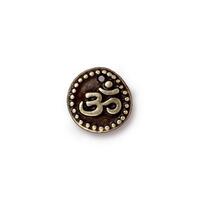 Rustic Om Coin Charm (3 Colors Available) - 2 pcs.