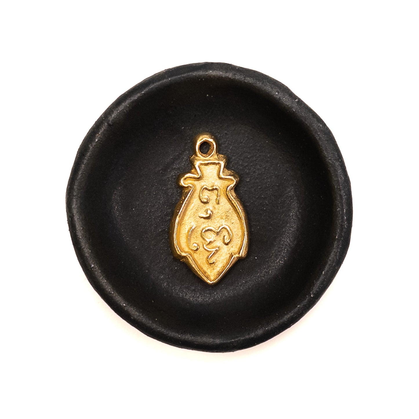 Rustic Seated Buddha Pendant (Gold Plated Brass) - 1 pc.-The Bead Gallery Honolulu