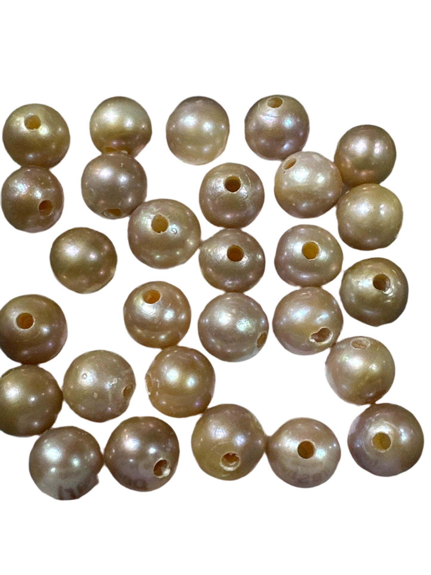 Sage Rose 7.5mm Semi-Round Large Hole Freshwater Pearl - 1 pc. (P2448)