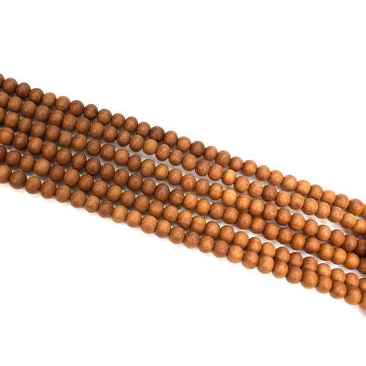 Sandalwood 6mm Round Bead (2 Quantities Available)