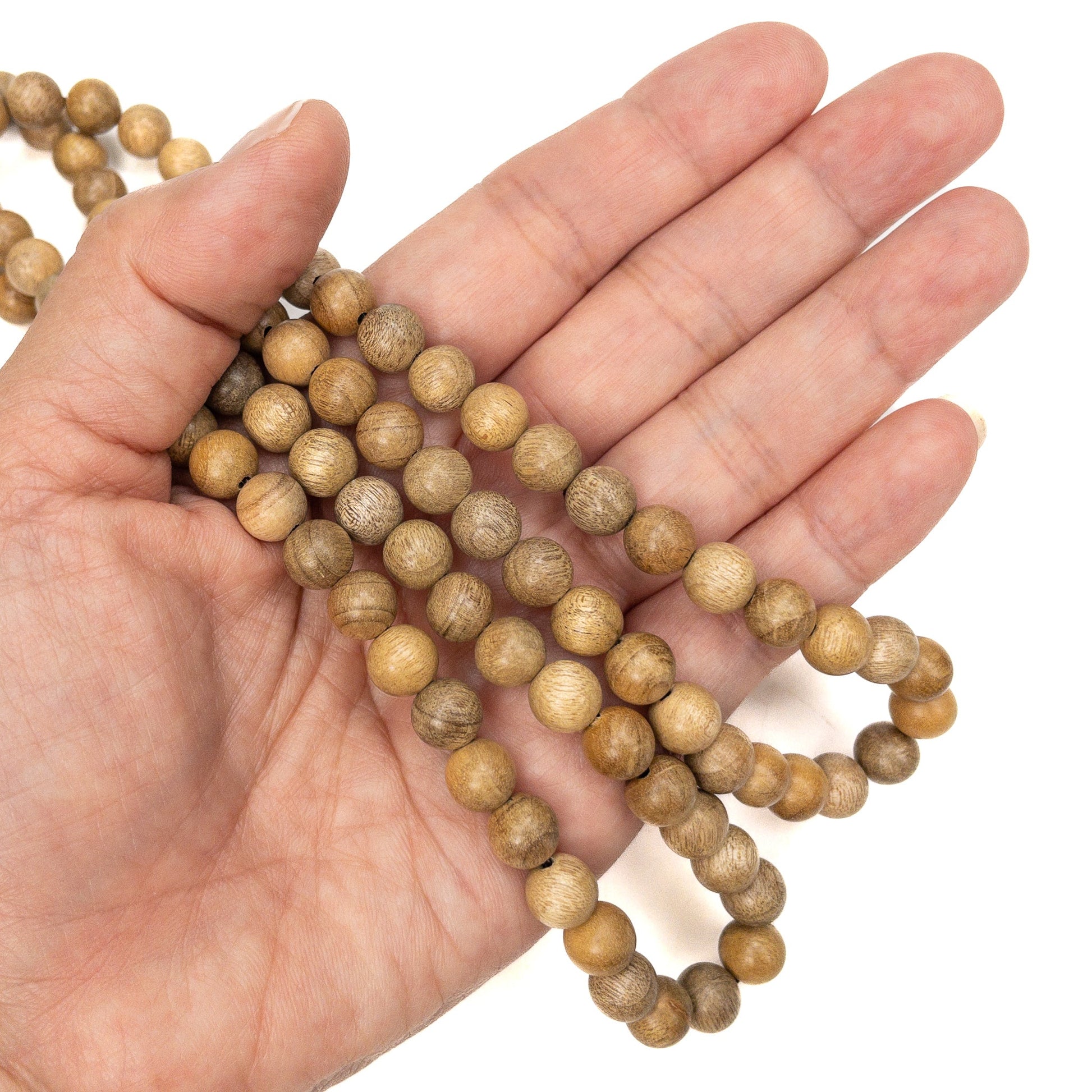 Sandalwood 8mm Round Bead - 15" Strand