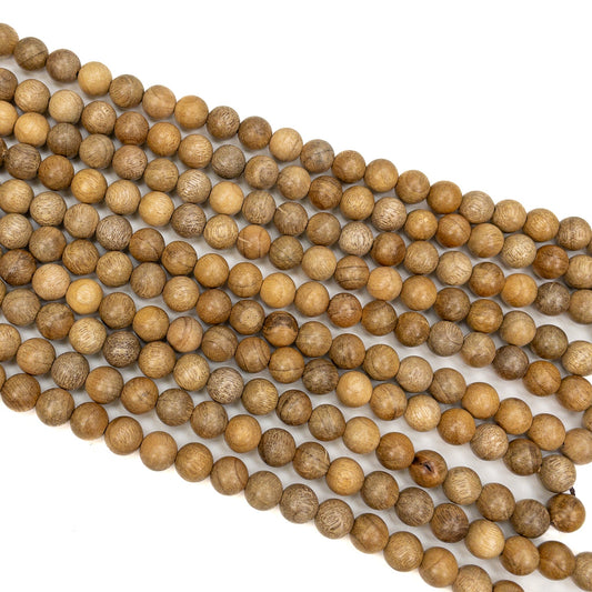 Sandalwood 8mm Round Bead - 15" Strand