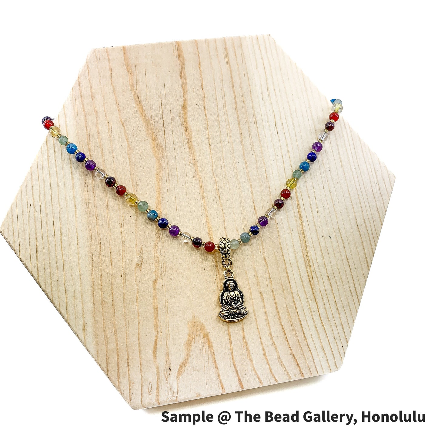 Seated Buddha Pendant (4 Colors Available) - 1 pc.