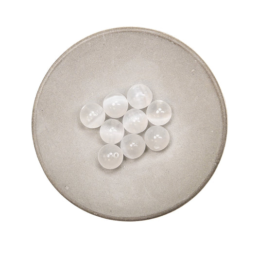 Selenite 8mm Smooth Round Bead - 1 pc.-The Bead Gallery Honolulu