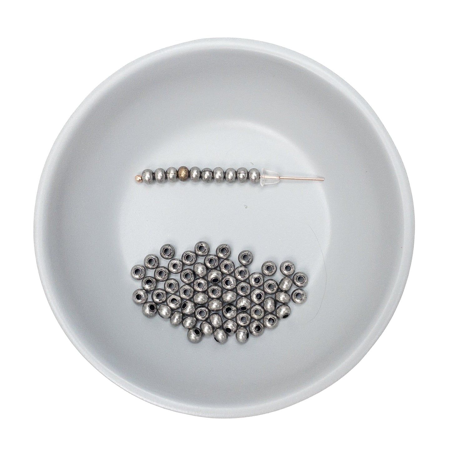 Silver Oxide Seed Bead - 8/0 Metal