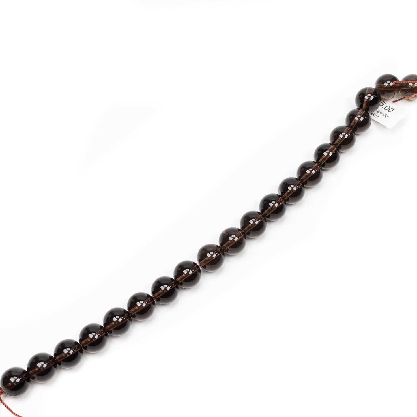 Smoky Quartz 10mm Round Bead - 7.75" Strand