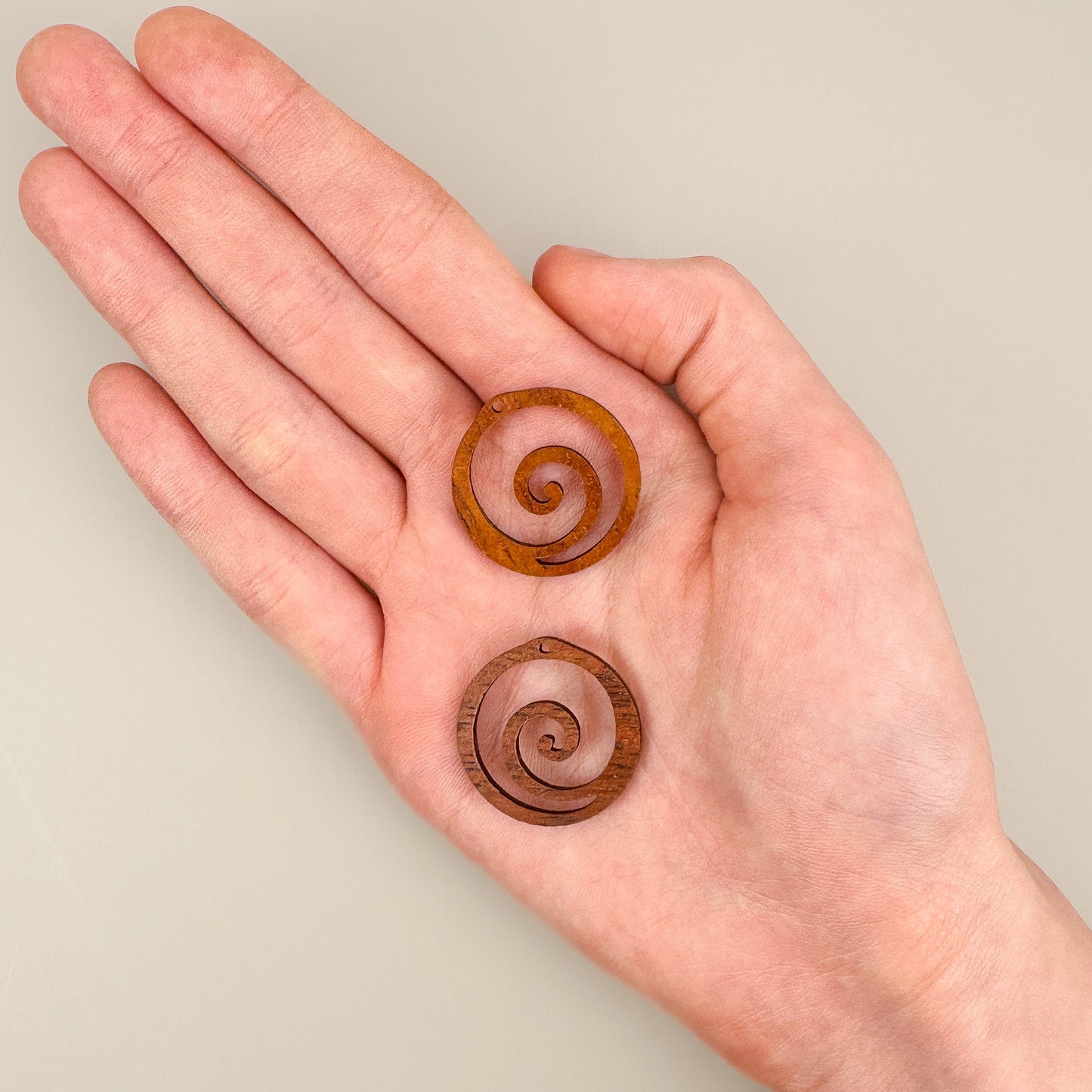 Spiral Wave Koa Charm (P702)