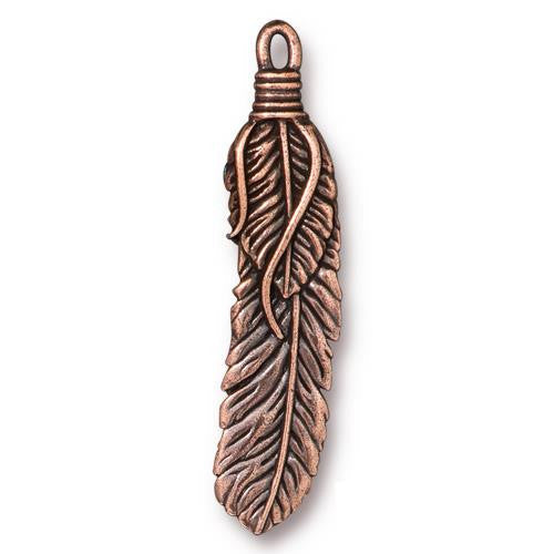 Stacked Feather Charm (4 Colors Available) - 1 pc.