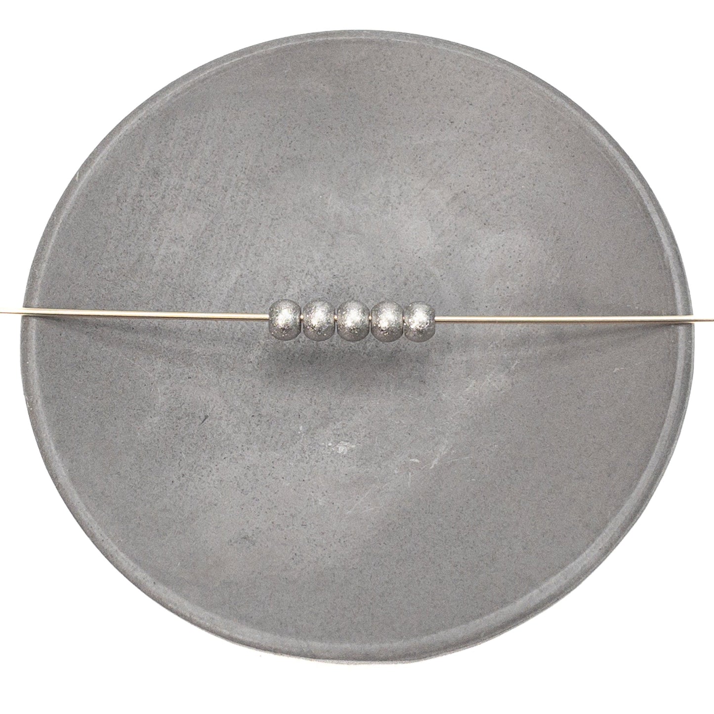 Stardust 4mm Round with 1.6mm Hole Bead (Stainless Steel) - 10 pcs.