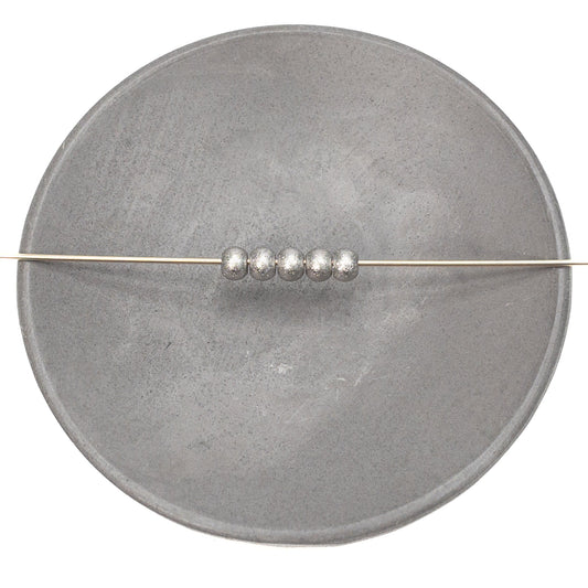 Stardust 4mm Round with 1.6mm Hole Bead (Stainless Steel) - 10 pcs.