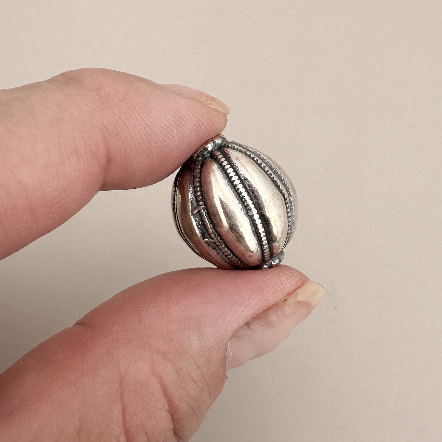 Super Melon Bead (Sterling Silver) - 1 pc. (M1170)