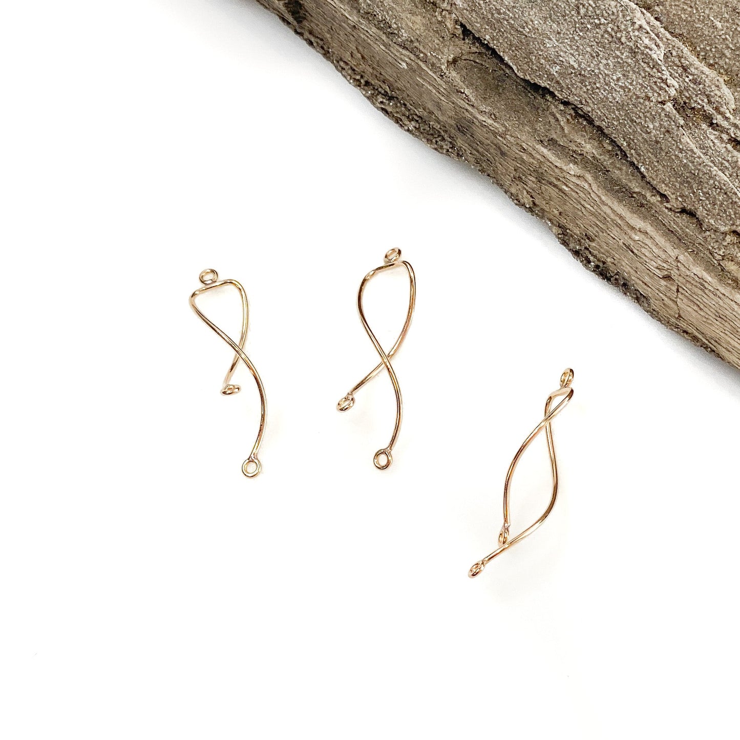 Swirlie Shortie Earring Finding (2 Metal Options) - 1 pc.-The Bead Gallery Honolulu