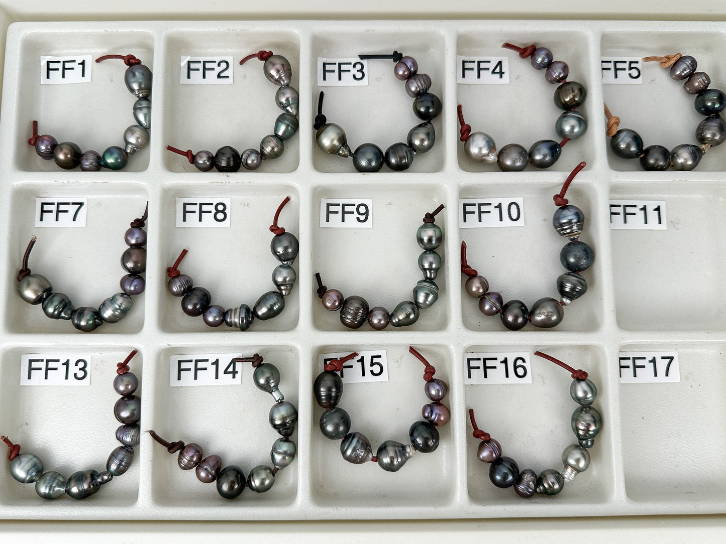 Tahitian and Freshwater Pearl 7-Piece Large Hole Sets ($75) (P3265)