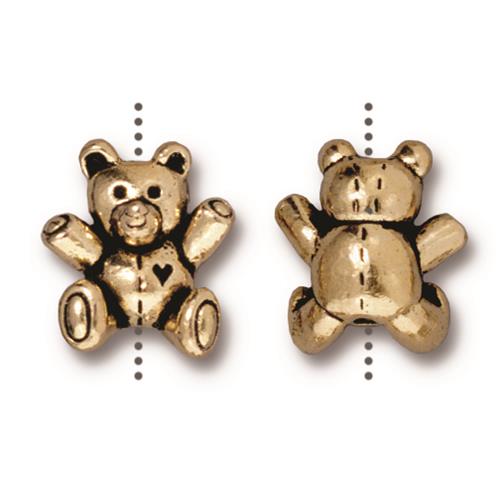 Teddy Bear Bead (2 Colors Available) - 2 pcs.