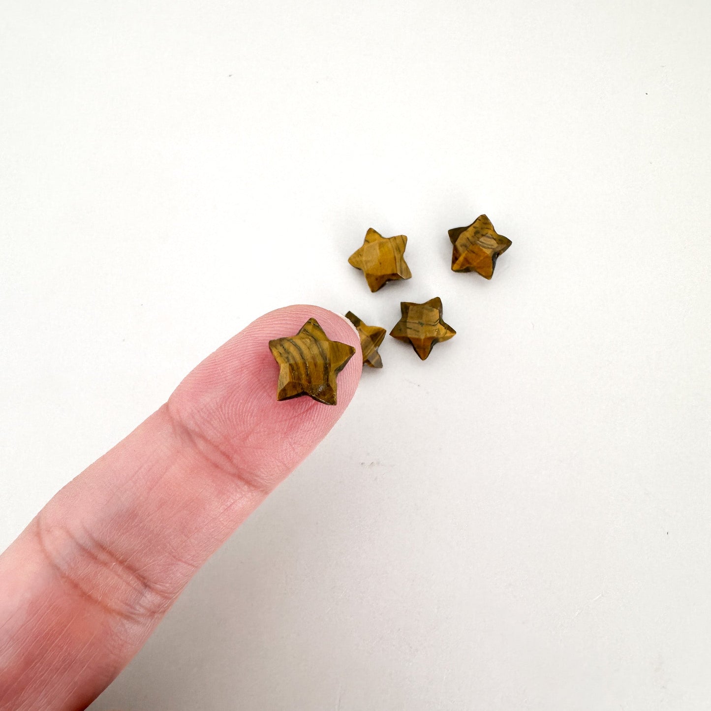 Tiger Eye 10mm Faceted Star Briolette Bead - 1 pc. (P2725)