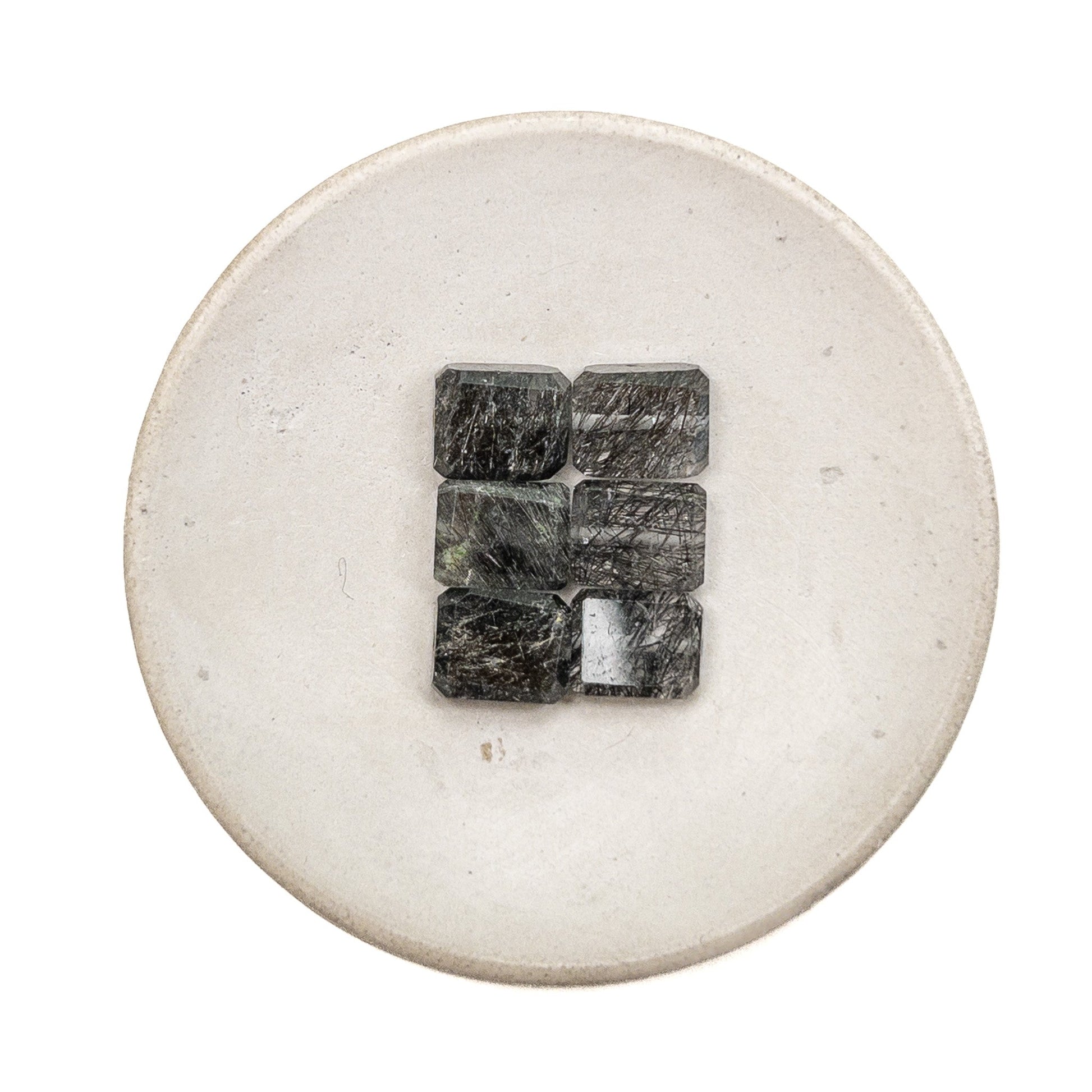 Tourmalinated Quartz 10x8mm Chunky Long-Drill Rectangle Bead-The Bead Gallery Honolulu