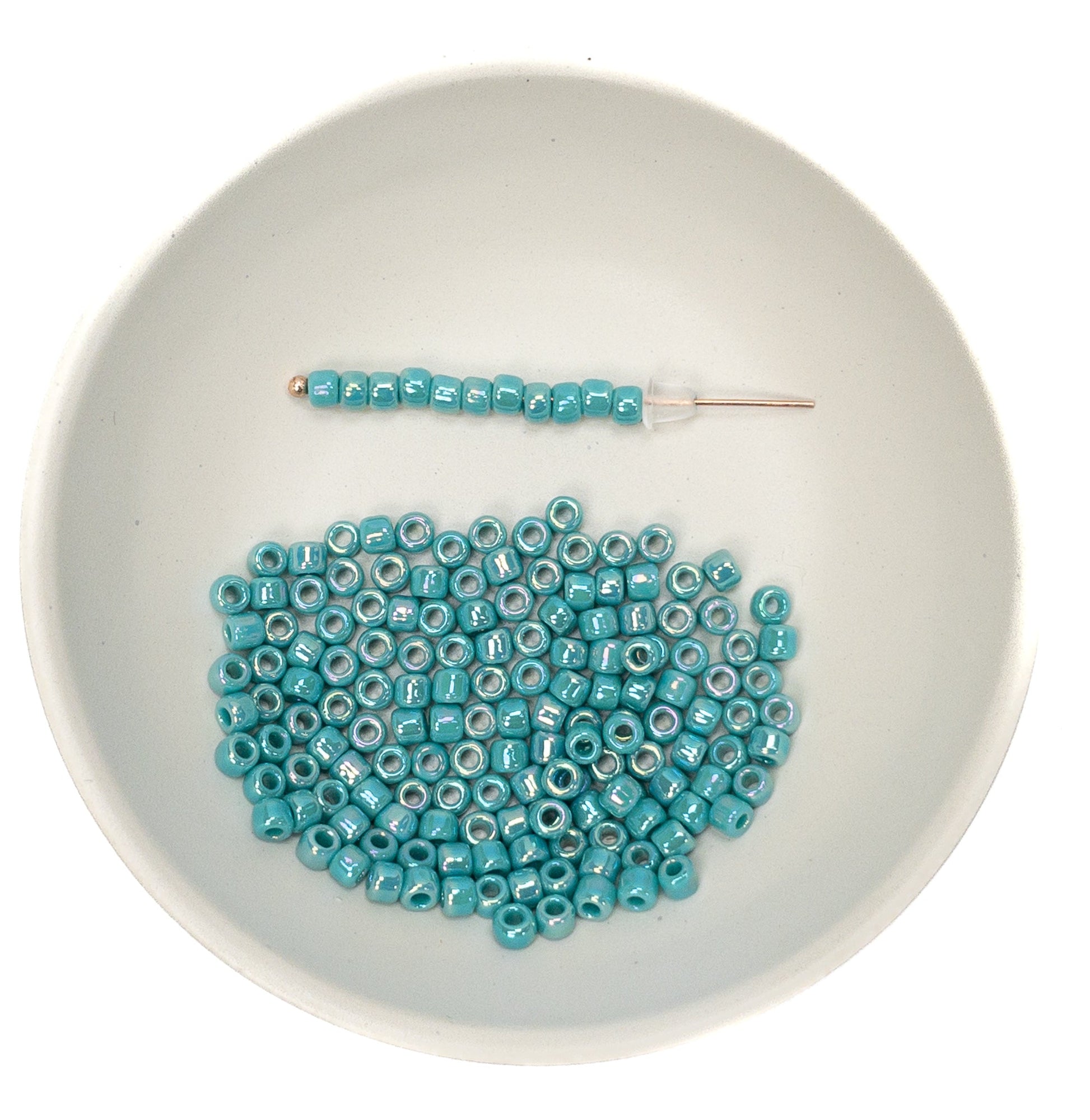 Turquoise Rainbow Seed Bead - Matsuno 8/0