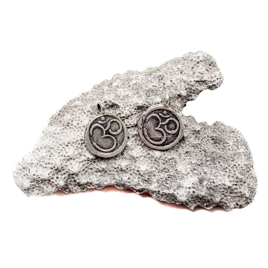 Vortex Energetically Infused Om Pendant - Thai Silver-The Bead Gallery Honolulu