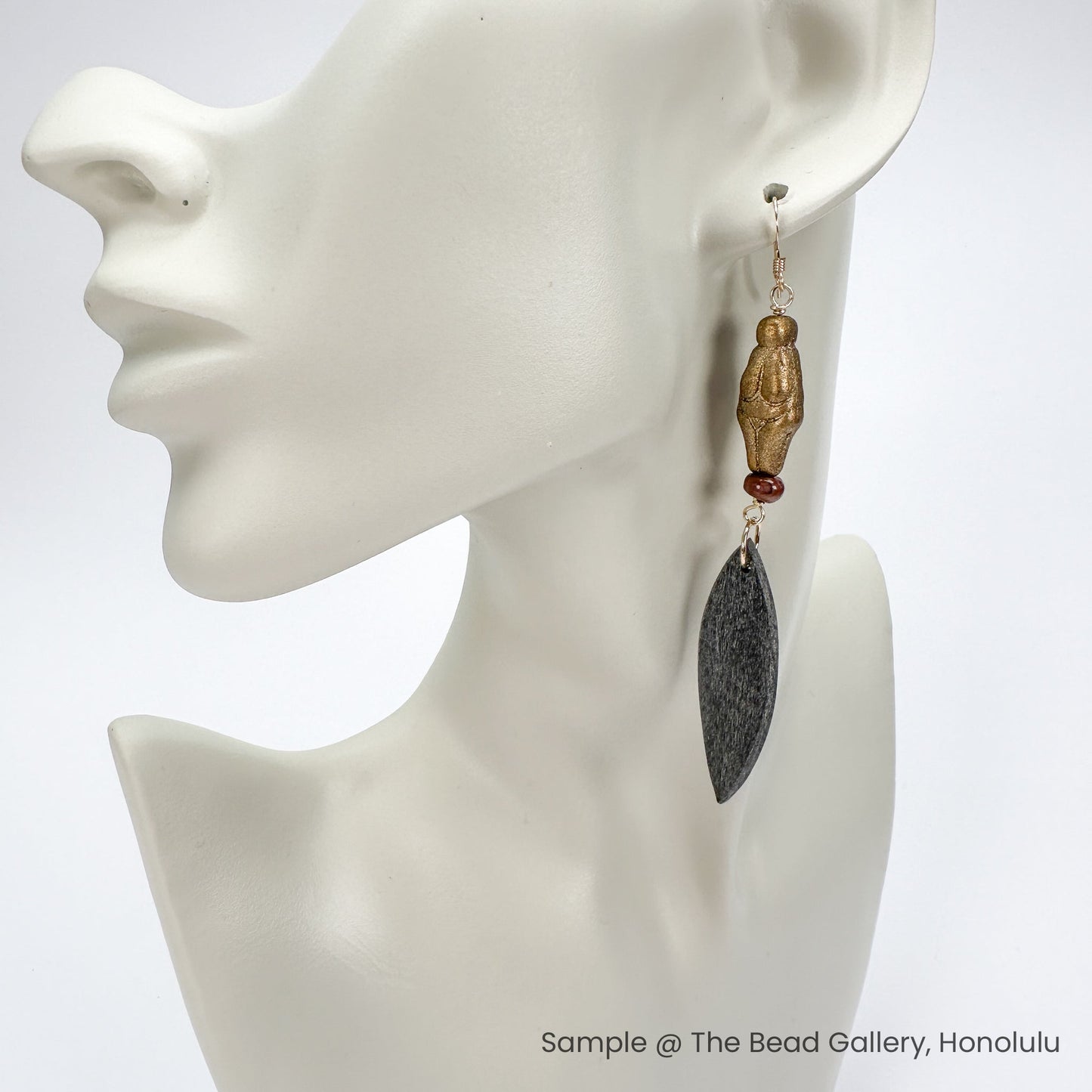 Water Buffalo Horn Marquis Pendant - 1 pc.