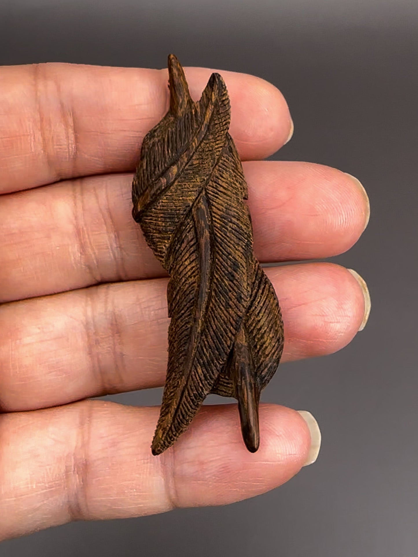 Wing and Feather Pendants - Handcarved & Handpainted Wood from Bali (J267)