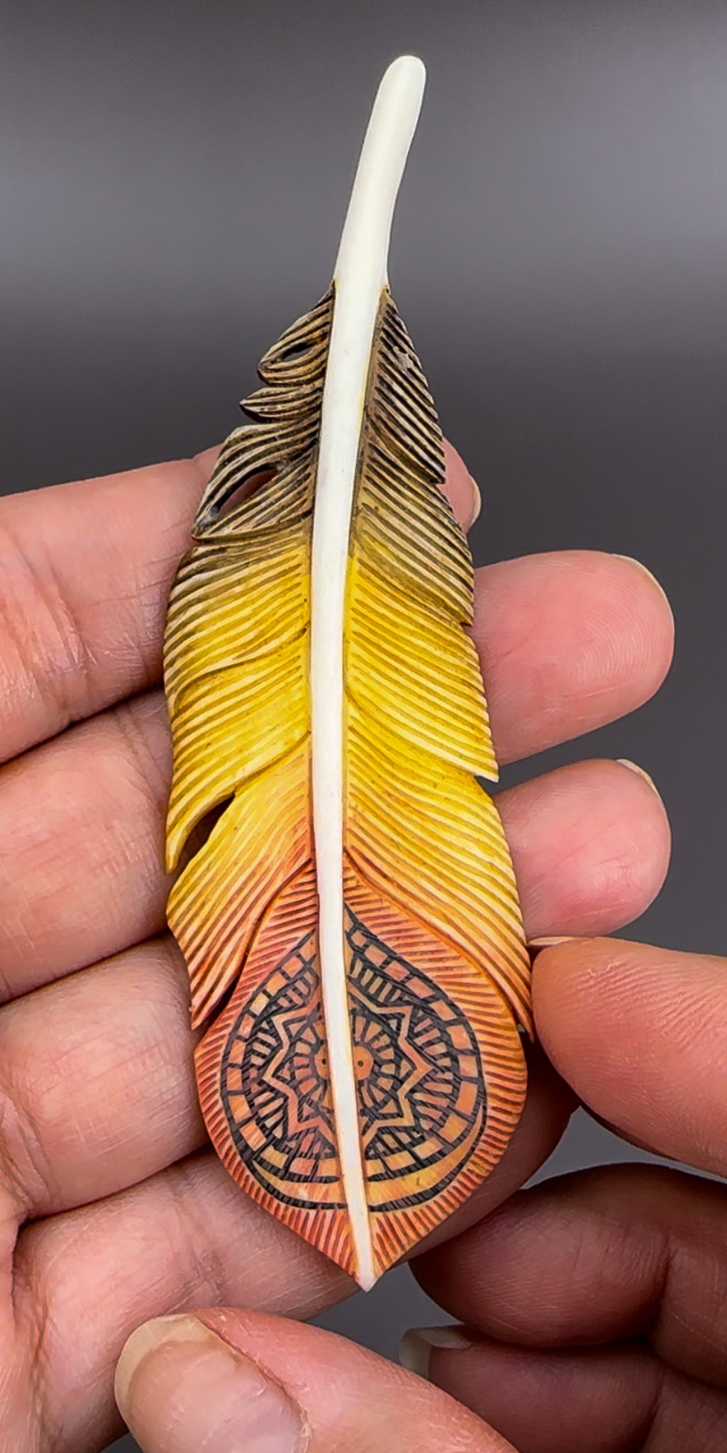 Wing and Feather Pendants - Handcarved & Handpainted Wood from Bali (J267)