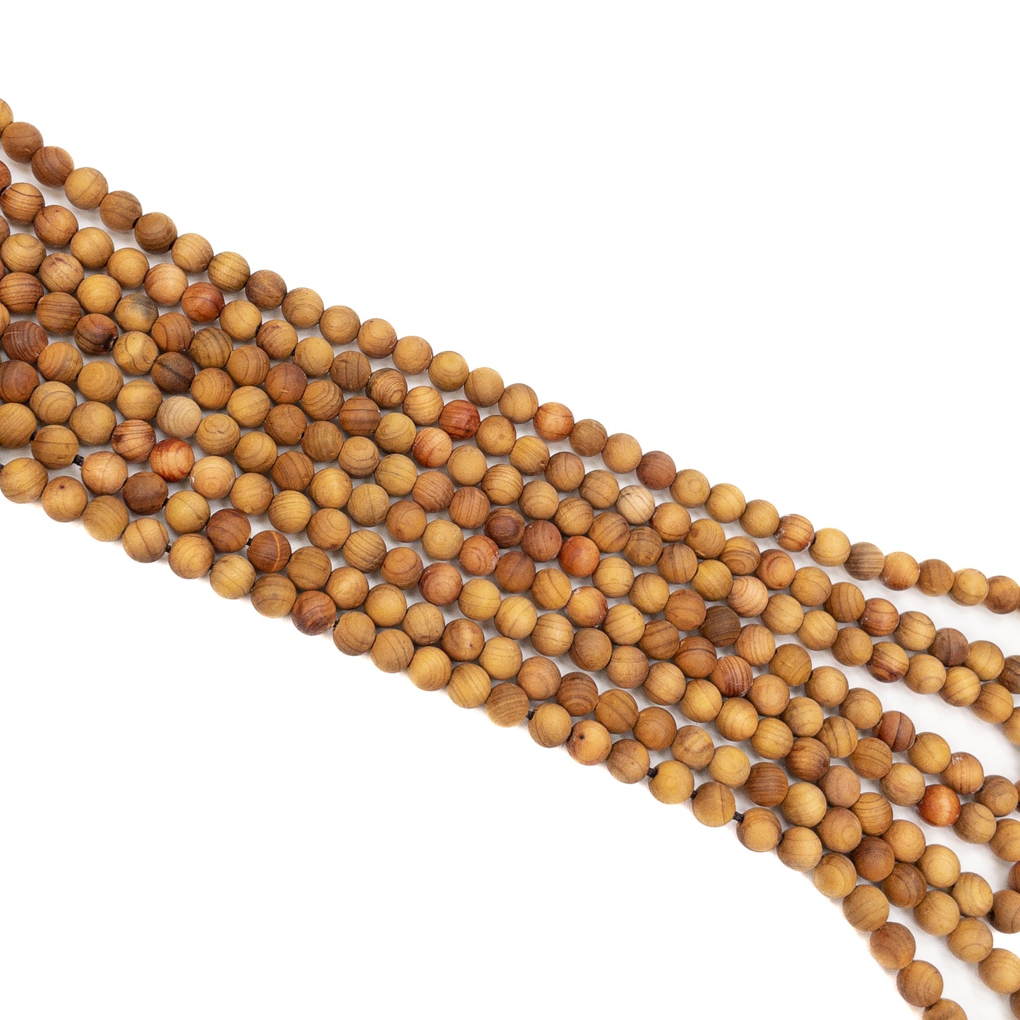 Golden Sandalwood 6mm Round Bead - 15" Strand