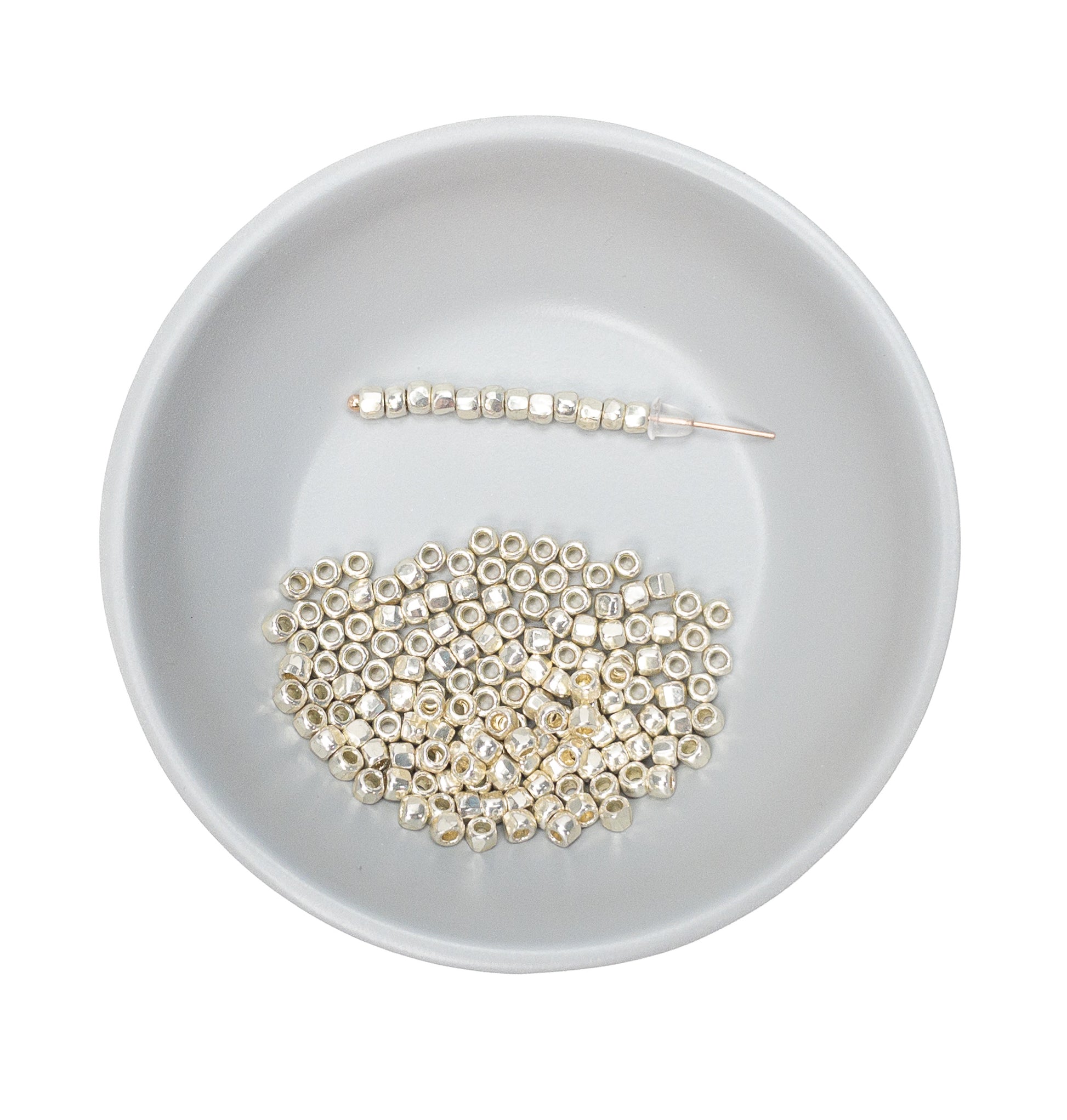 Silver Plate Permanent Finish Seed Bead - Toho 8/0 3-Cut