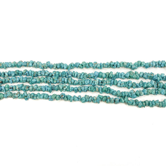 Campitos Turquoise 6mm Tumbled Chip Bead - 8.5" Strand