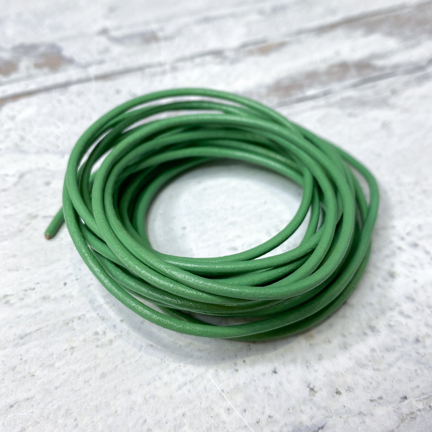 Leather Cord - 2mm Spring Green (10 ft.)
