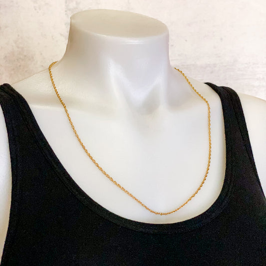 24" Rope Necklace Chain (Gold Filled)